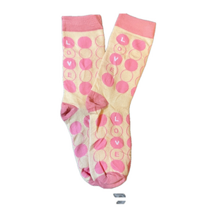 Valentines Day or Mother’s Day Pink Love Socks